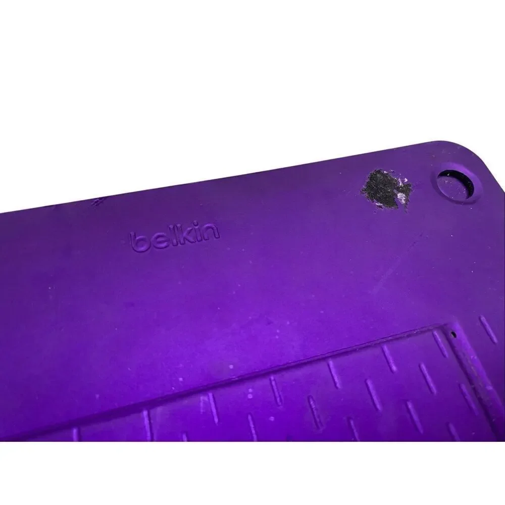 Belkin F5L152 Slim Style Keyboard Case Purple White Untested For Parts